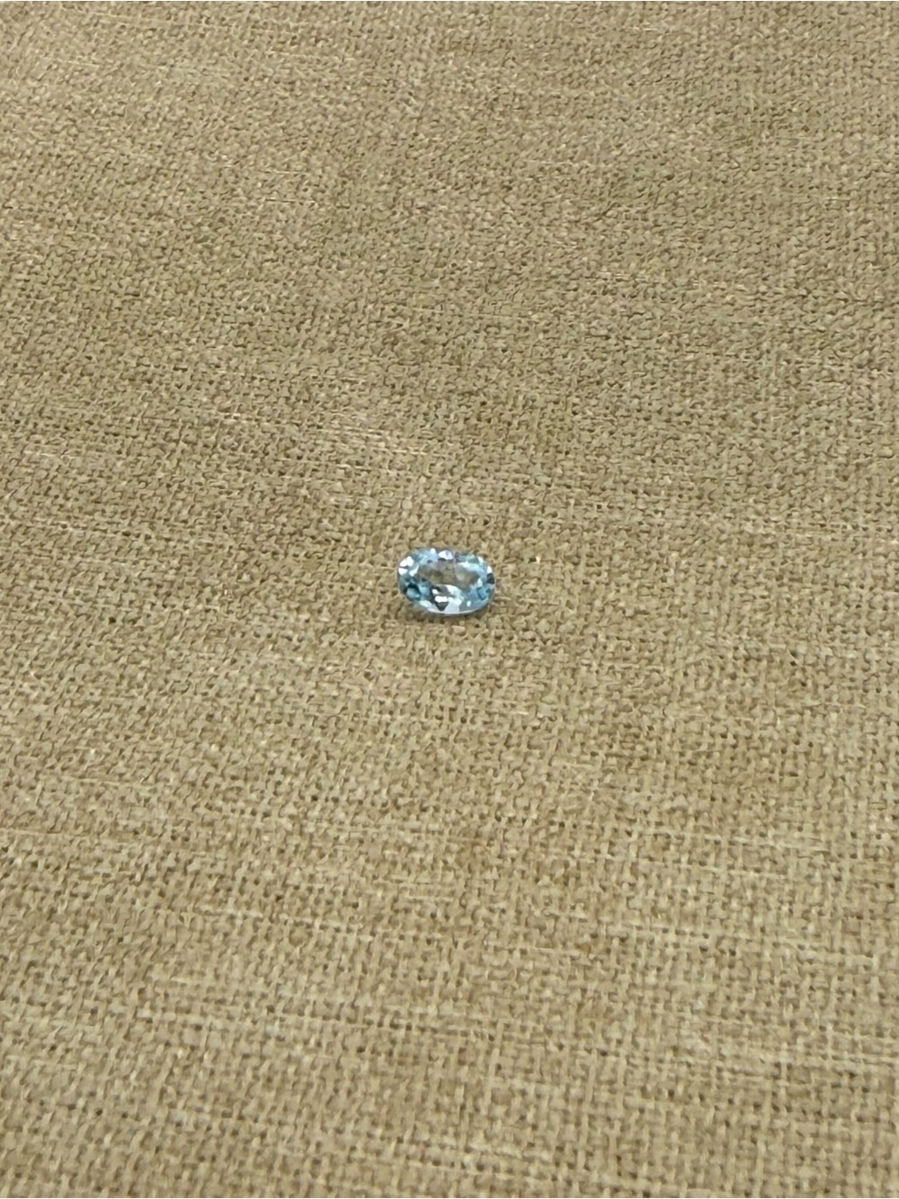 Small aquamarine Oval Light Blue Gemstone